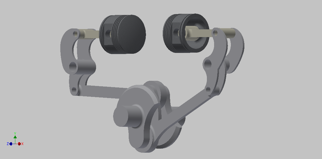 单曲柄相对活塞发动机